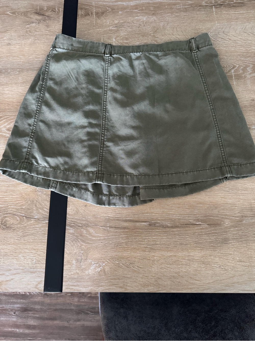 aerie Olive Mini Skirt with Panel Seams